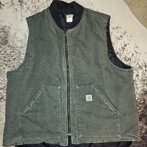 Vintage Carhartt Arctic Quilted Vest Hunter Green Size XL